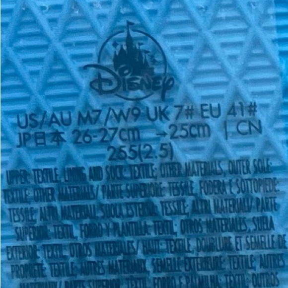 Disney MICKEY MOUSE Blue & Green Slip-On Slide Sandals Size Men’s 7, Women’s 9 - Picture 7 of 7